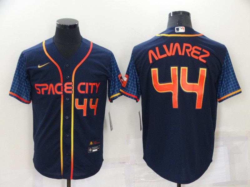 Men Houston Astros #44 Alvarez Blue City Edition Game Nike 2022 MLB Jersey